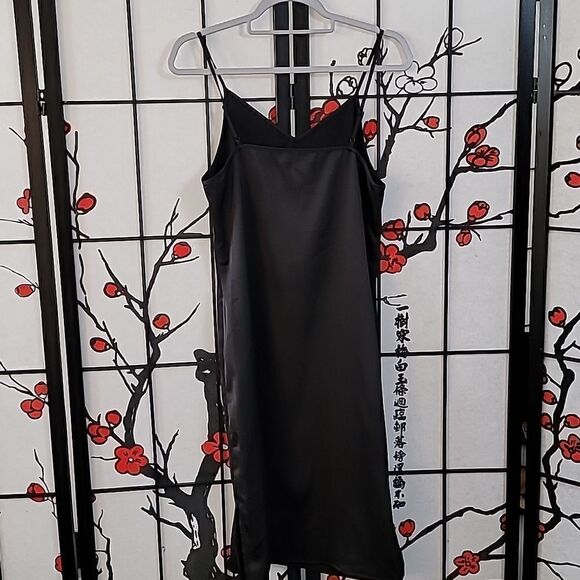 Sam Edelman Spaghetti Strap Black Slip Dress. - Picture 4 of 10